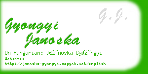 gyongyi janoska business card